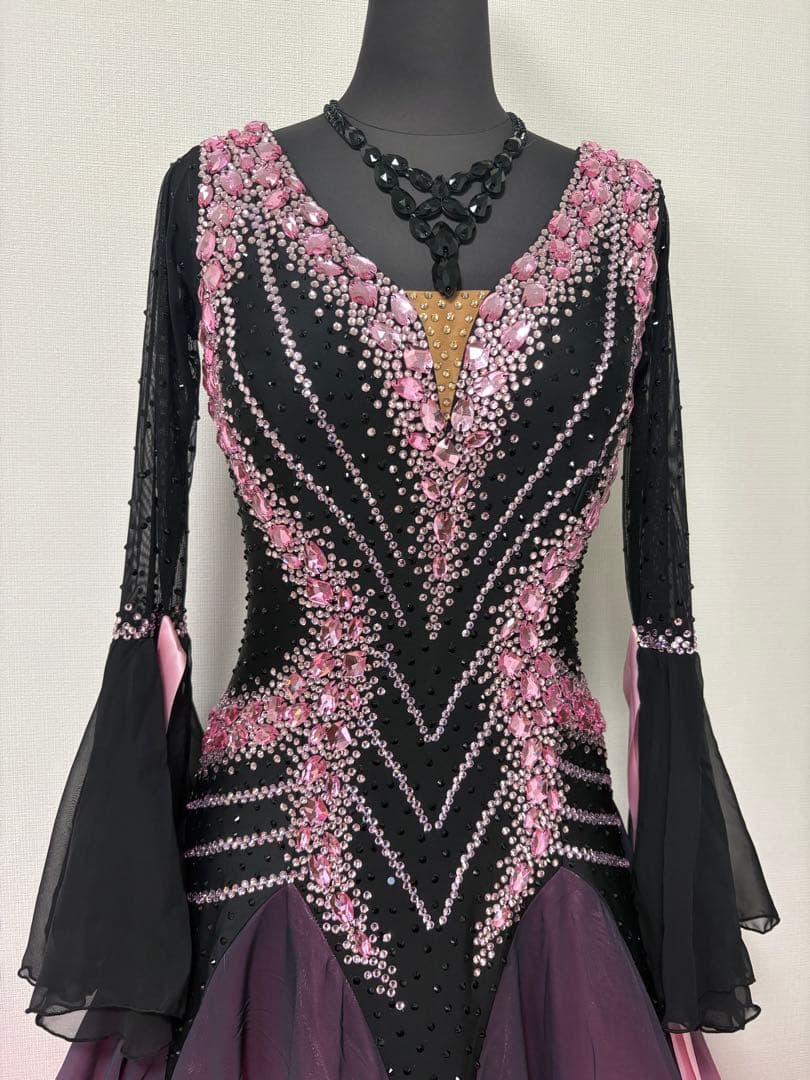 社交ダンス用ドレス　競技用ドレス　モダンドレス　グラデーション