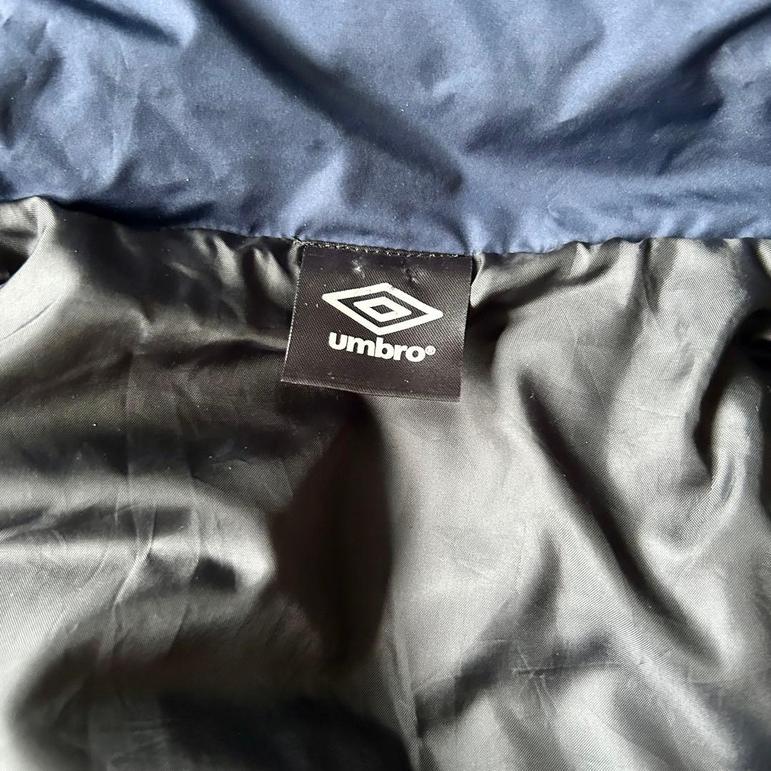 【未使用級】UMBRO アンブロ ダウン ロング　ベンチコート Ｏサイズ　濃紺