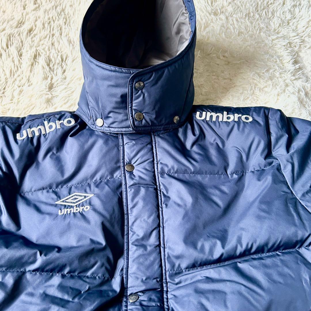 【未使用級】UMBRO アンブロ ダウン ロング　ベンチコート Ｏサイズ　濃紺
