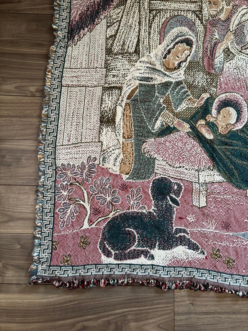 イエスきリスト誕生絵画け　タペストリー 約142cm x 116cm