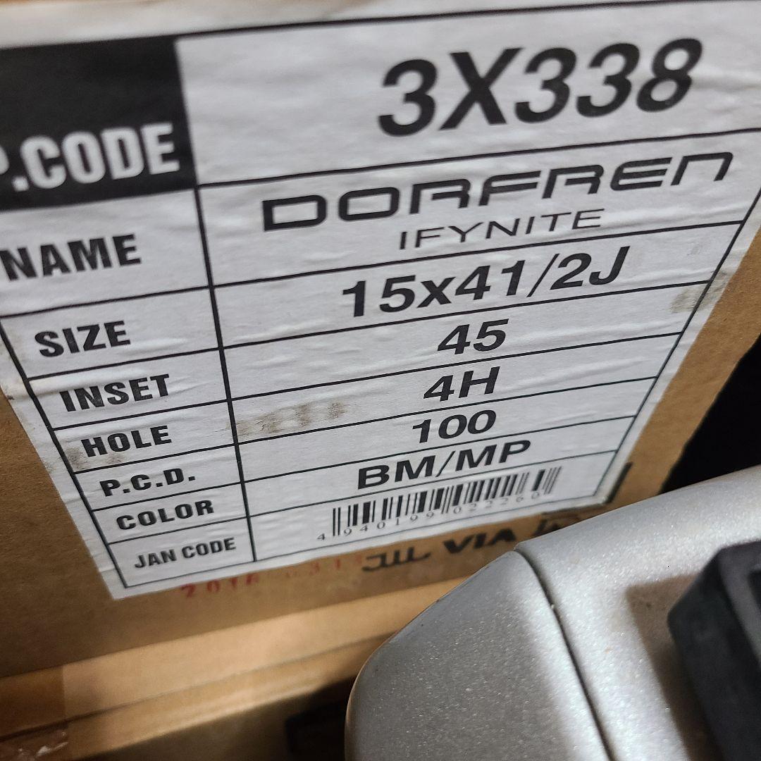 未使用DORFREN IFYNITE 15インチホイール 4H　ブラック4セット
