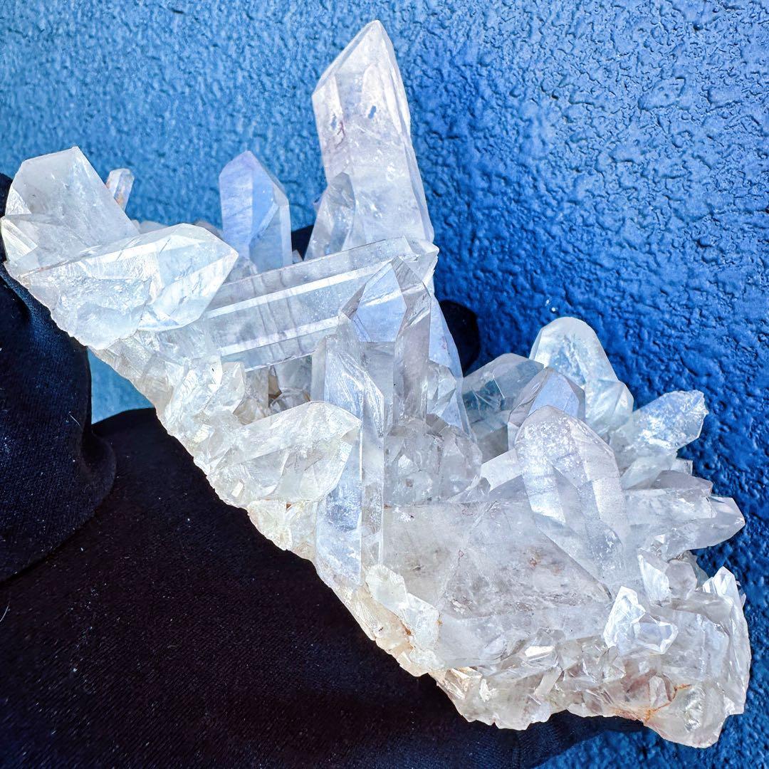 希少高透明度❗️マニカラン産キラキラ☆ヒマラヤ水晶クラスター超強いパワーA1414