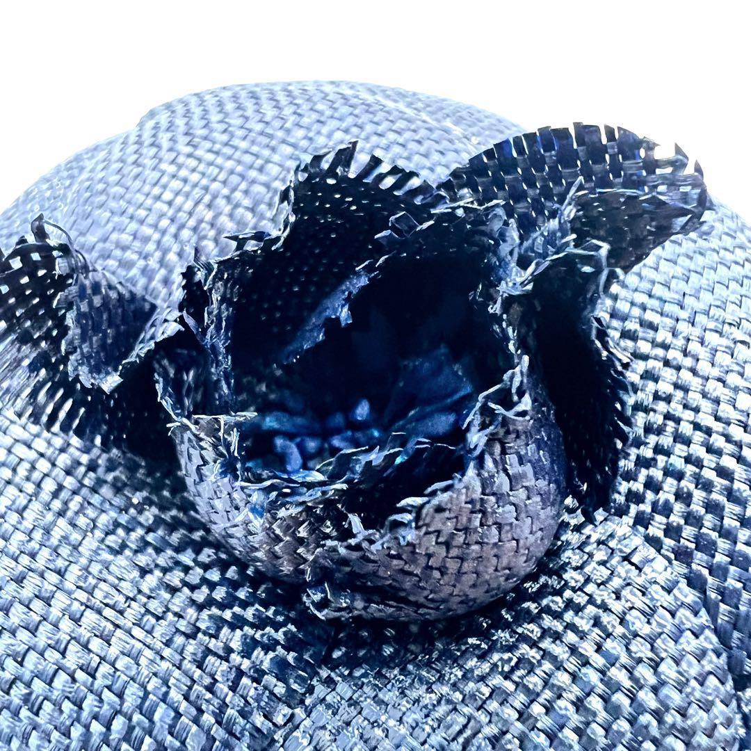 CHANEL シャネル コサージュ ネイビー カメリア