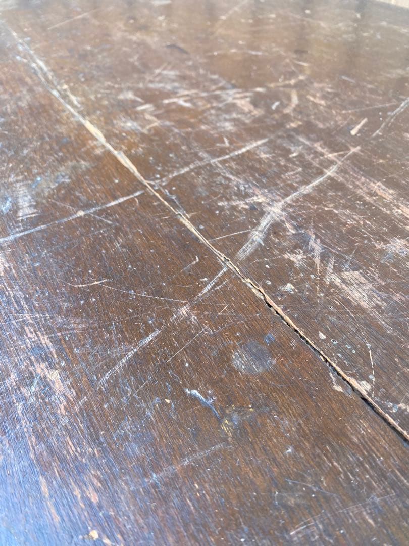 木製デスク　アンティーク　レトロ　古家具　引き出し　テーブル　古道具　平机