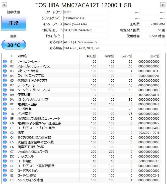 東芝 3.5インチ内蔵HDD 12TB (MN07ACA12T) 2台セット