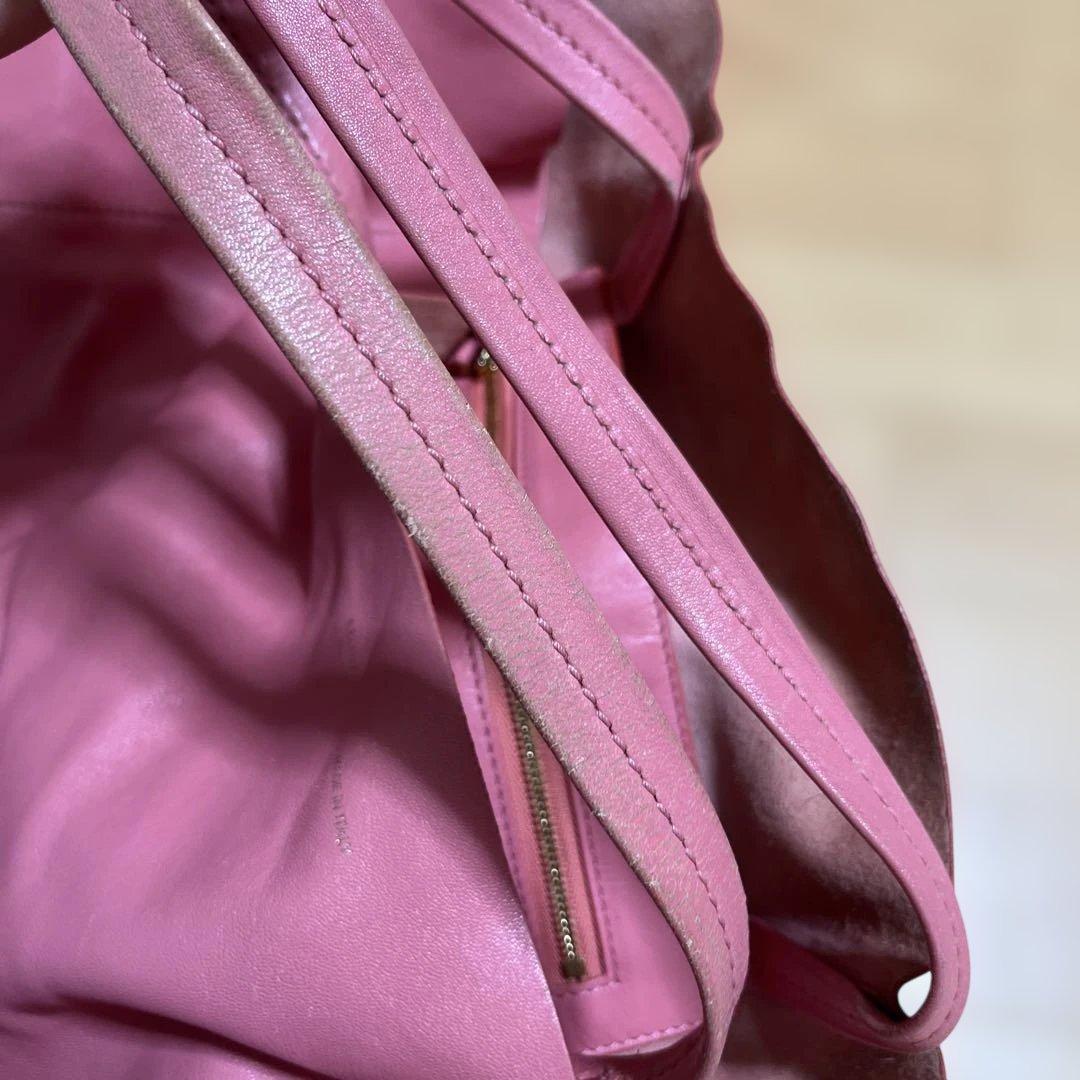 セリーヌ　ピンク×ブラウン トートバッグ ホリゾンタルカバ