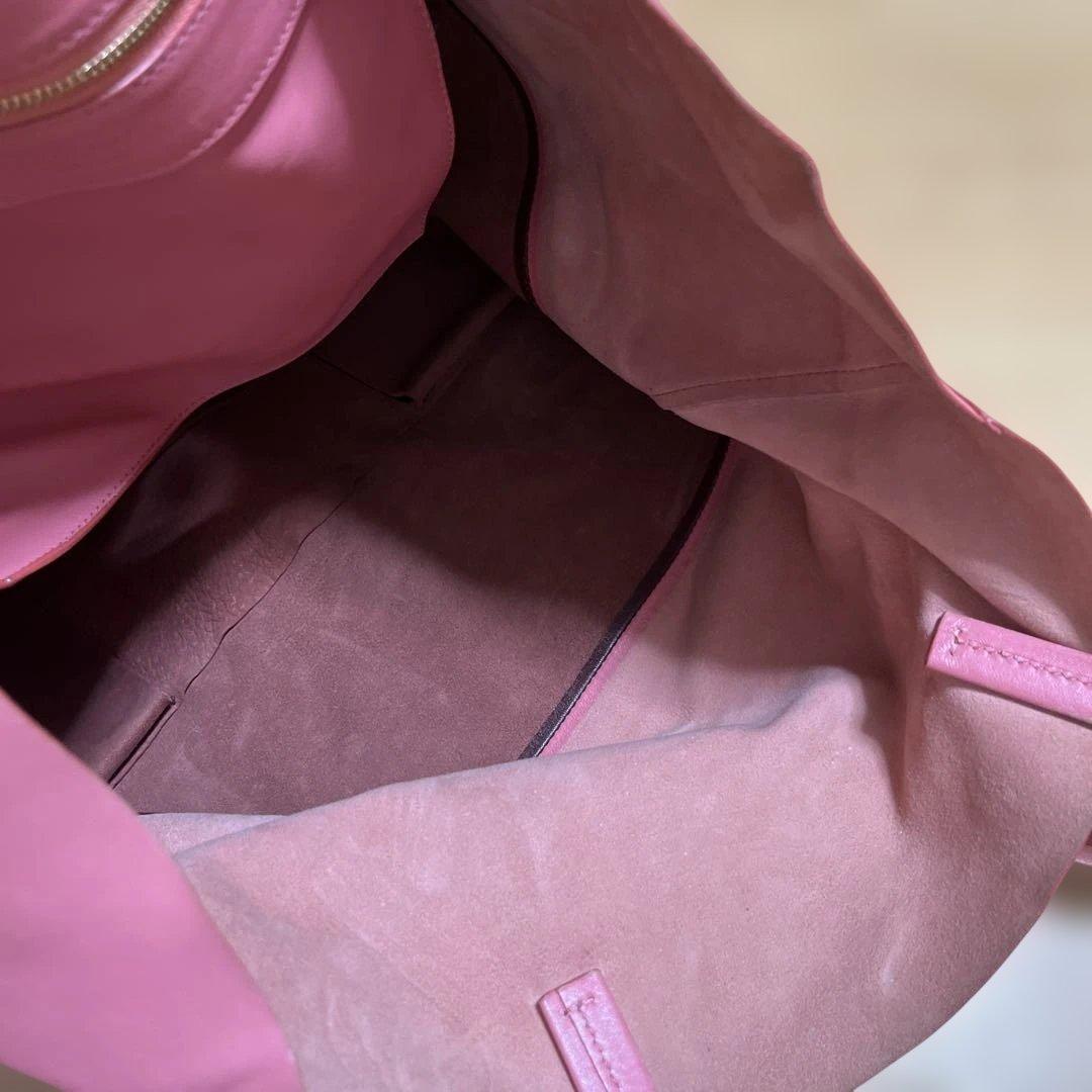 セリーヌ　ピンク×ブラウン トートバッグ ホリゾンタルカバ