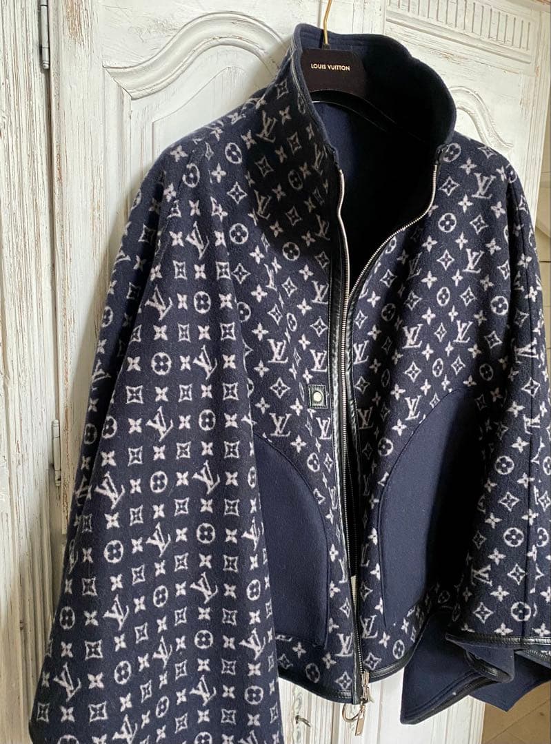 ルイヴィトン　ケープコート モノグラムロゴ　リバーシブル　極美品