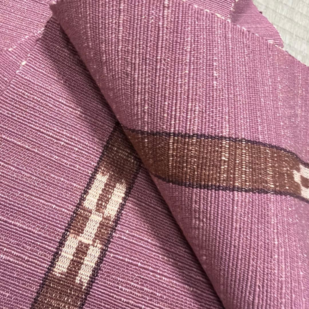 八重山ミンサー半幅帯《くすんだピンク》