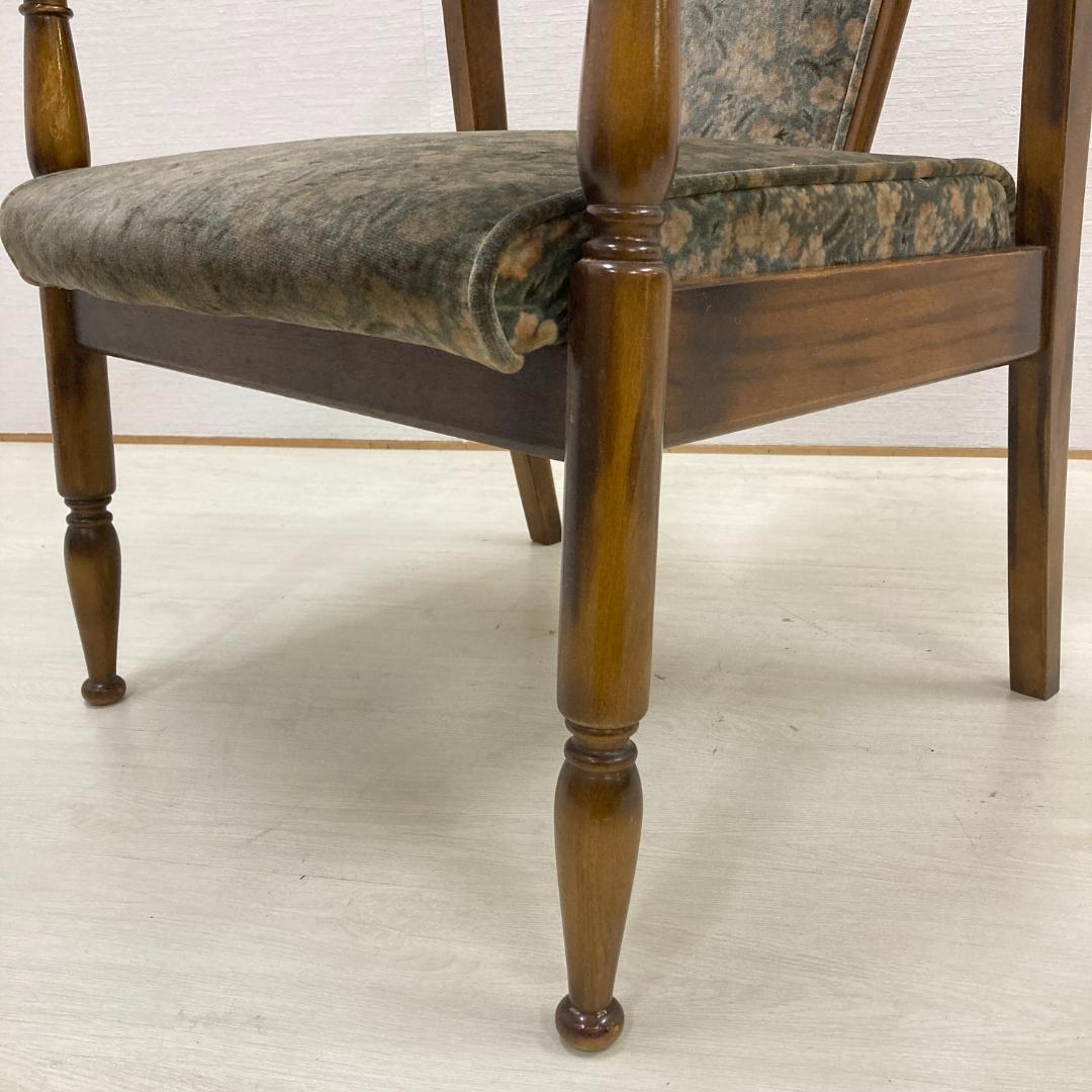 【オールドカリモク】コロニアル　一人掛けソファ　シングルソファ　椅子