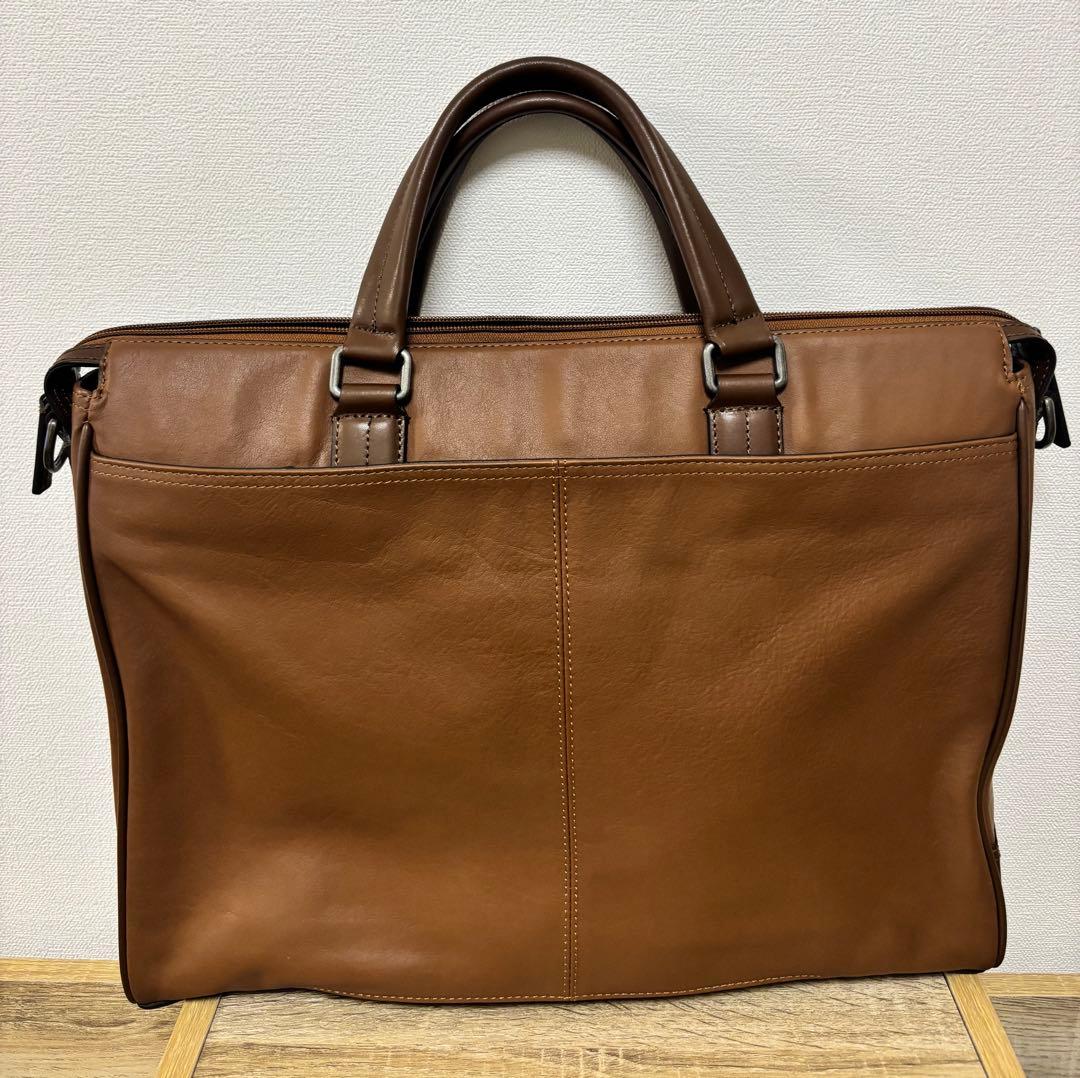 TUMI ブラウンレザー ビジネスバック　メンズ　トゥミ