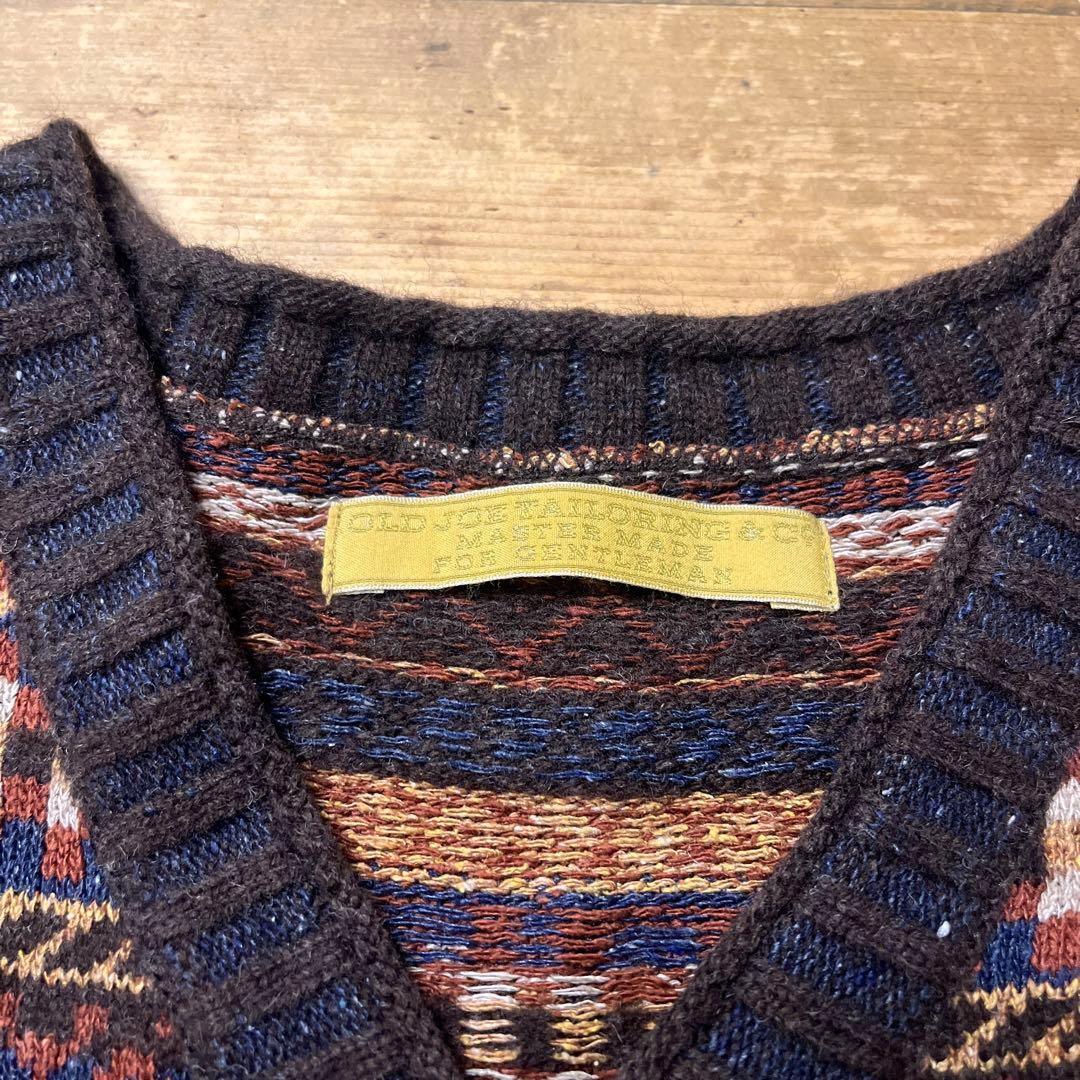 OLD JOE オールドジョー シルクニット セーター 総柄