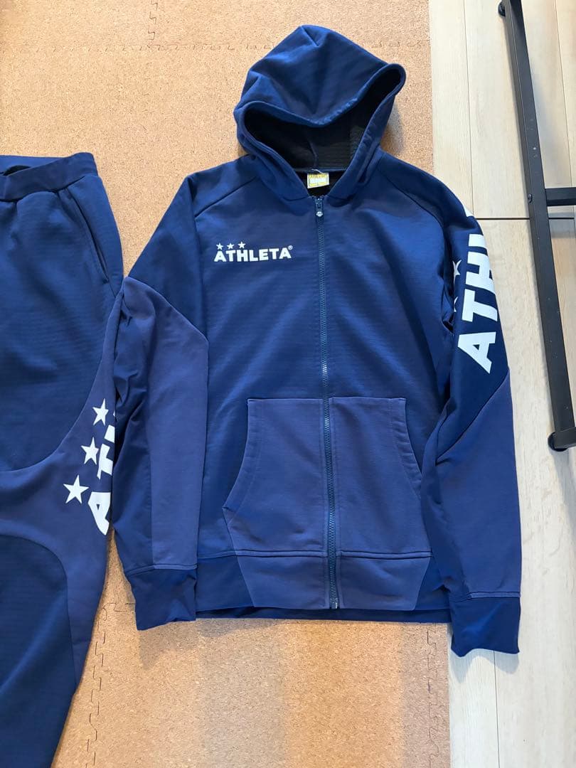 ATHLETA フード付きジャケットとパンツセット ネイビー