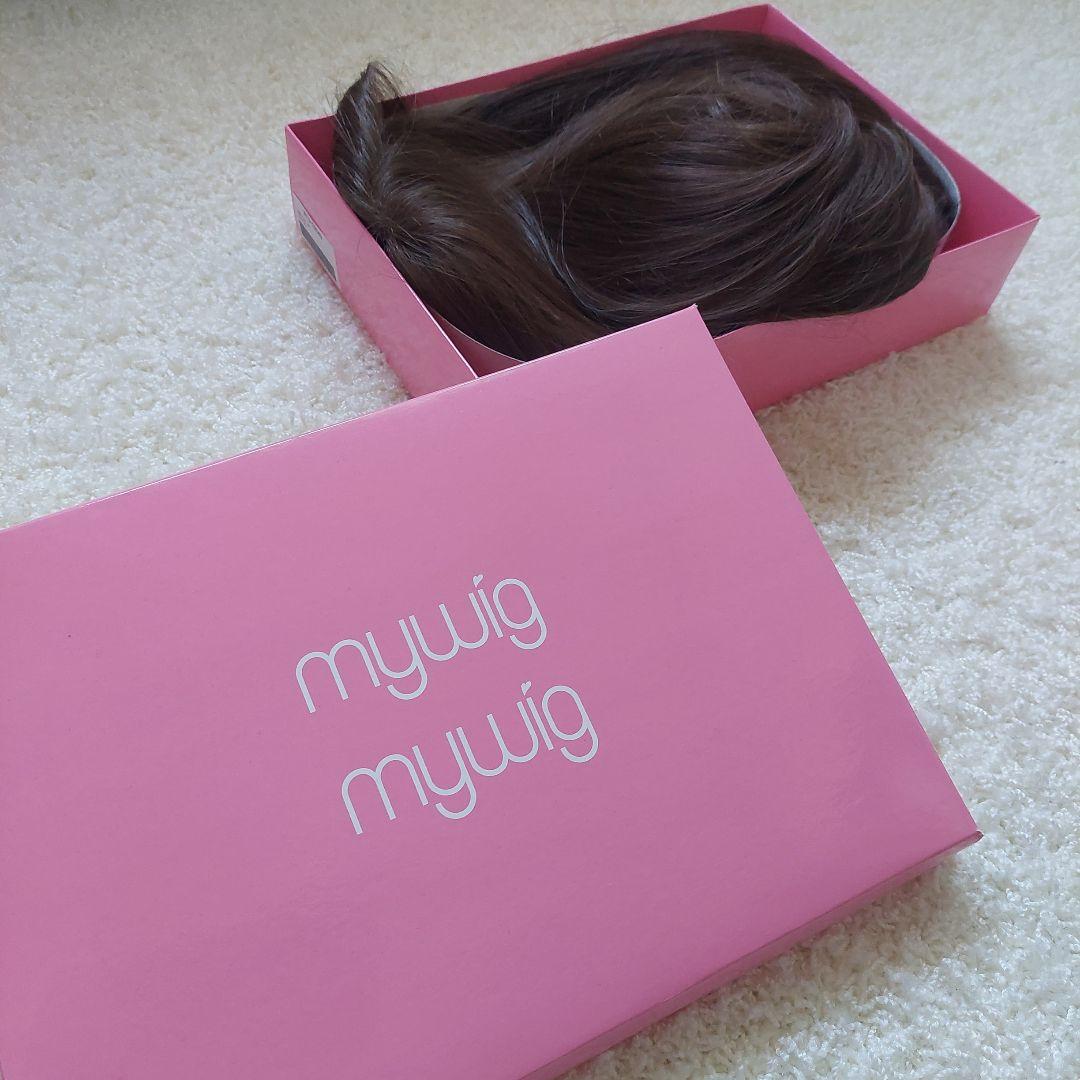 LINEASTORIA ブラウン ミディアムウィッグ、mywigミディアム　２点