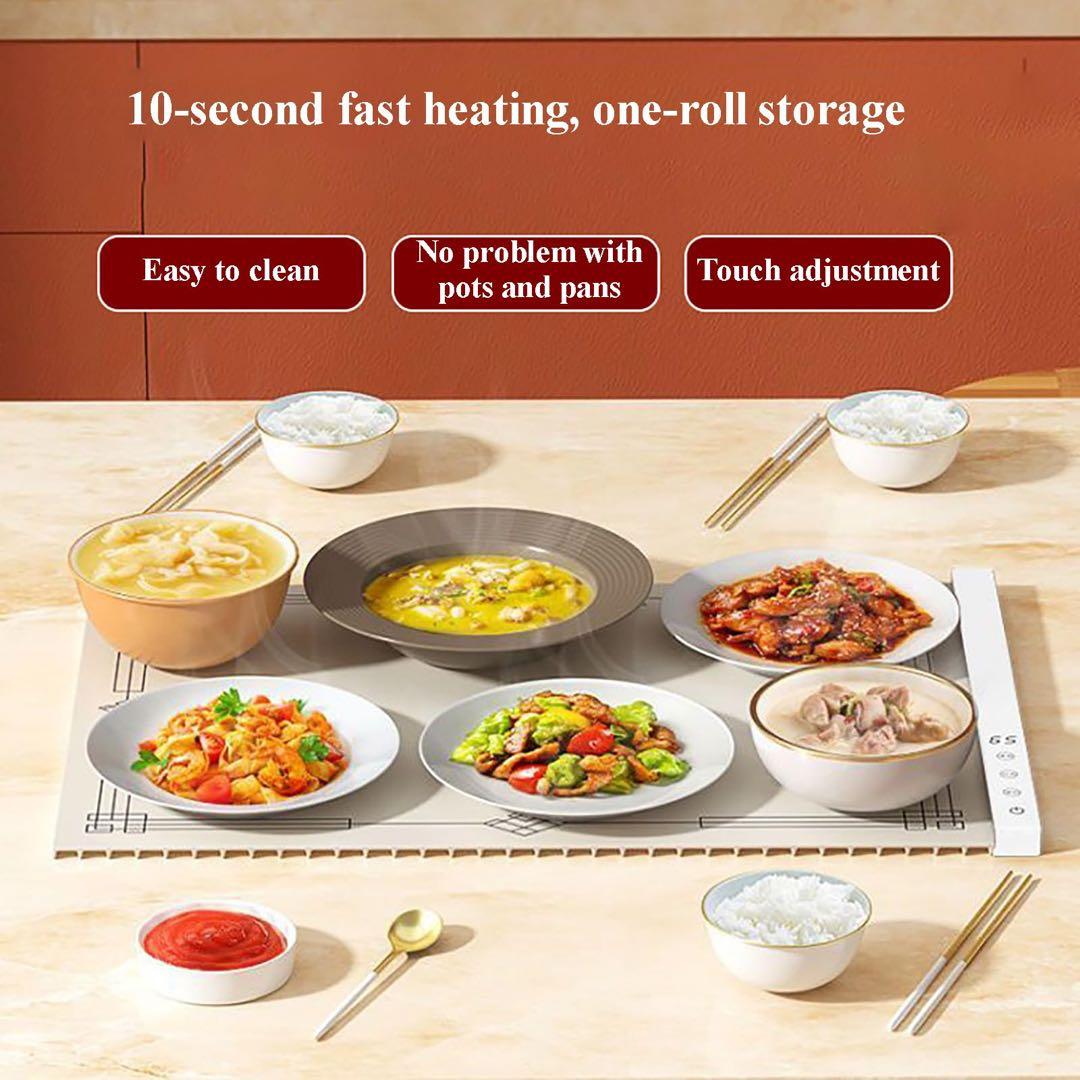 食器保温プレート 電気食品 ウォーミングトレイ 温度調節可能 全面高速加熱