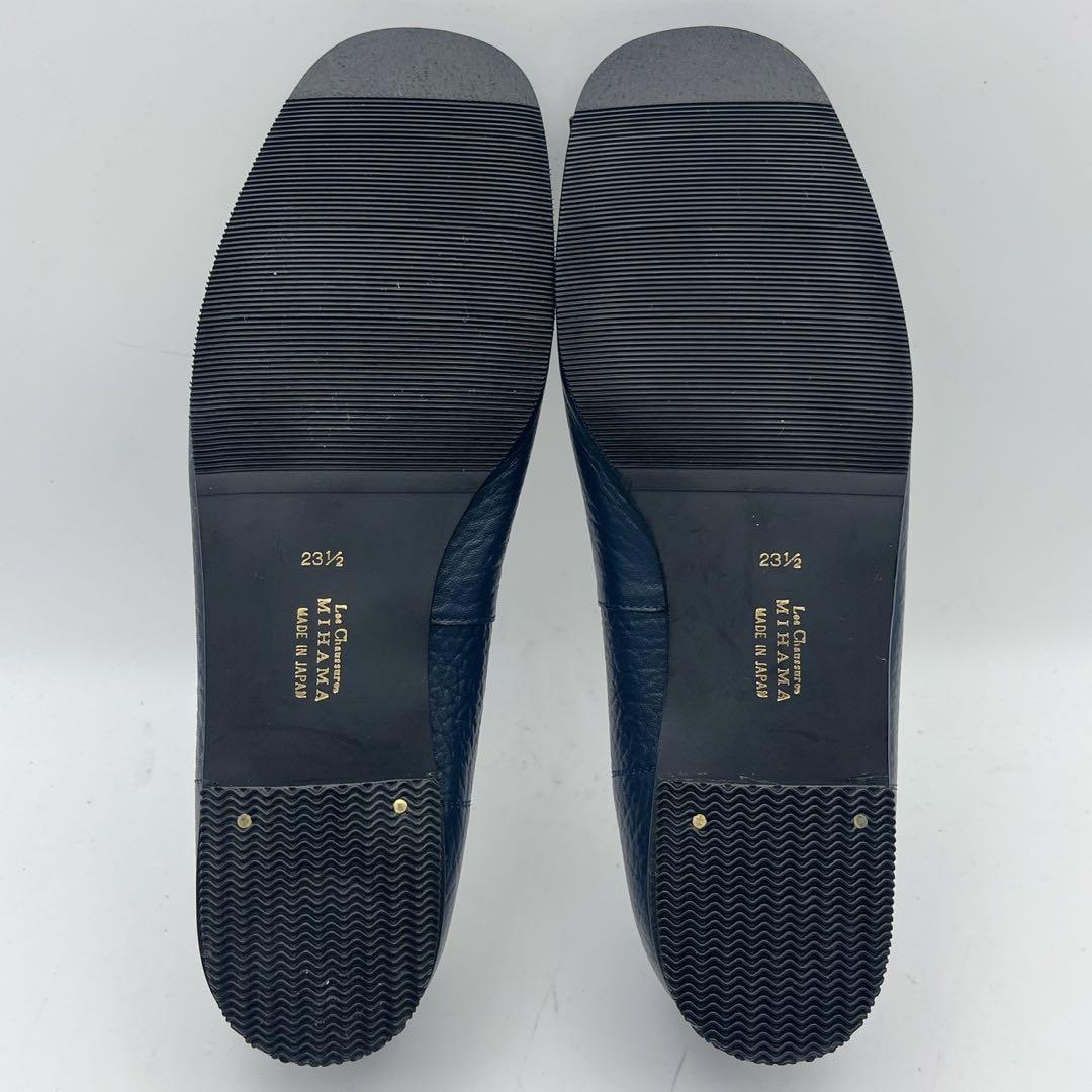 極美品✨定番❗️ミハマ カッターシューズ フラットシューズ ネイビー 23.5