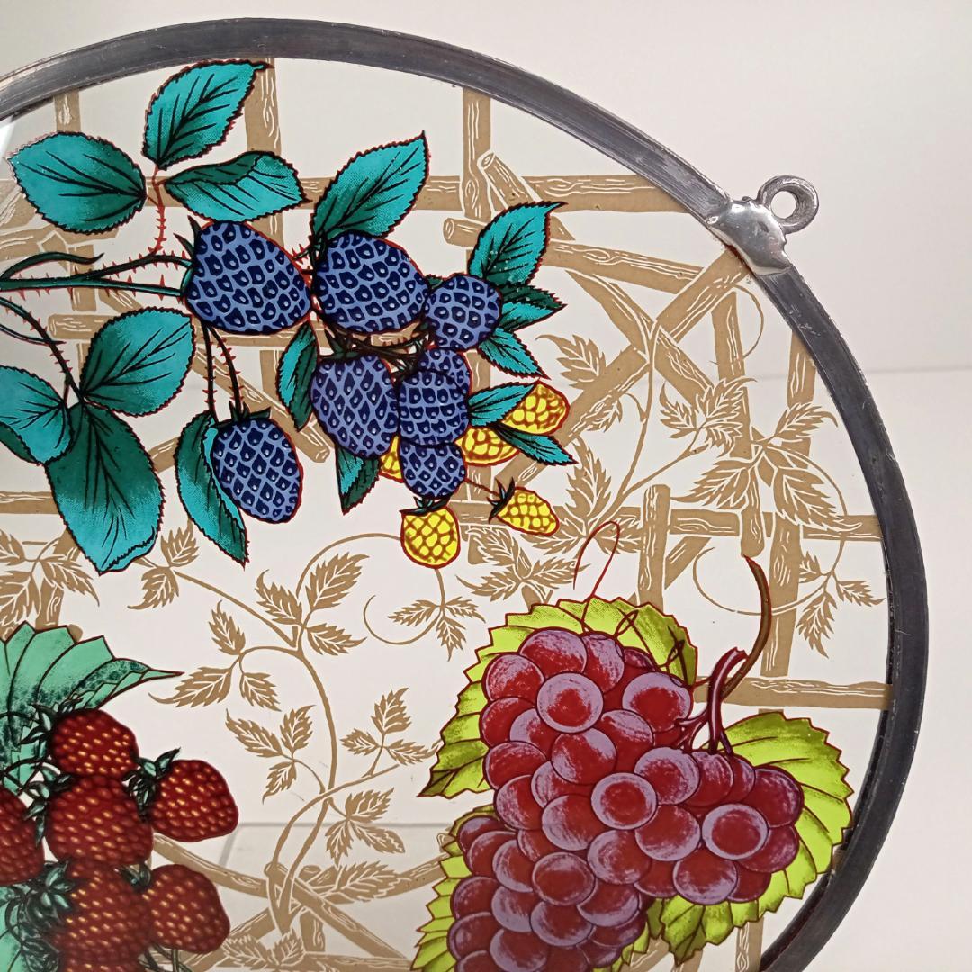 大判アメリカ ステンドグラス Berries＆Grapes グラスマスターズ社c