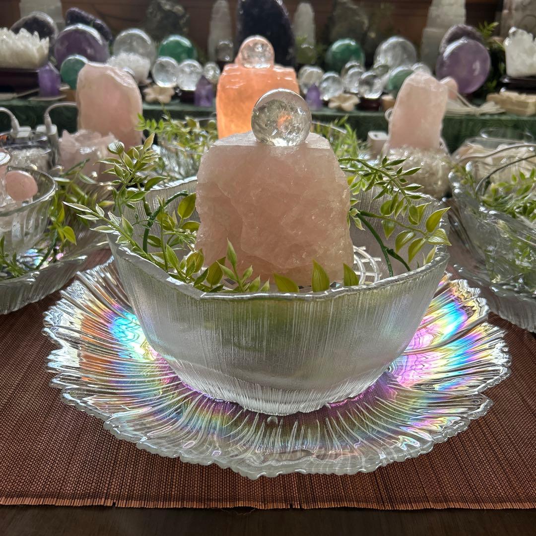 ✨破格✨絶品‼️ローズクオーツ☆噴水☆天然石☆ファウンテン☆秘蔵品☆1253g