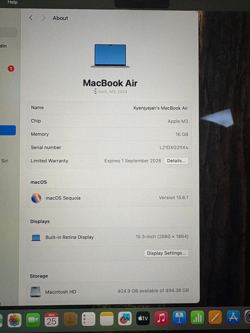 MacBook Air15インチ スペースグレー