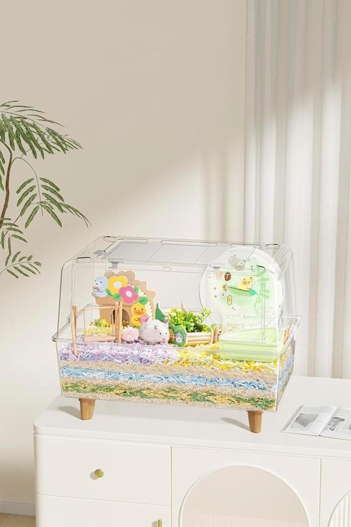 【開封済・未使用】BUCATSTATE ハムスターケージ 大型 クリアタイプ