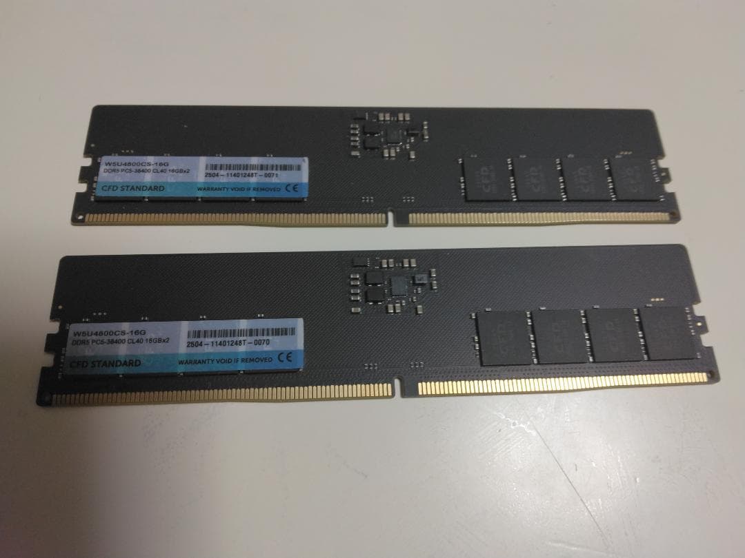 DDR5メモリ W5U4800CS-16G 32GB (16GB×2)