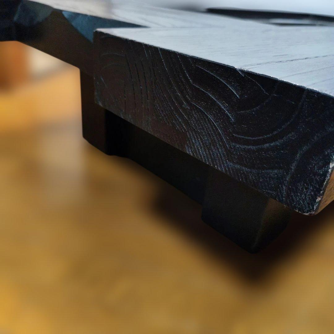 冬は長火鉢、他の季節はテーブルとして使える洒落たデザインの座卓 黒