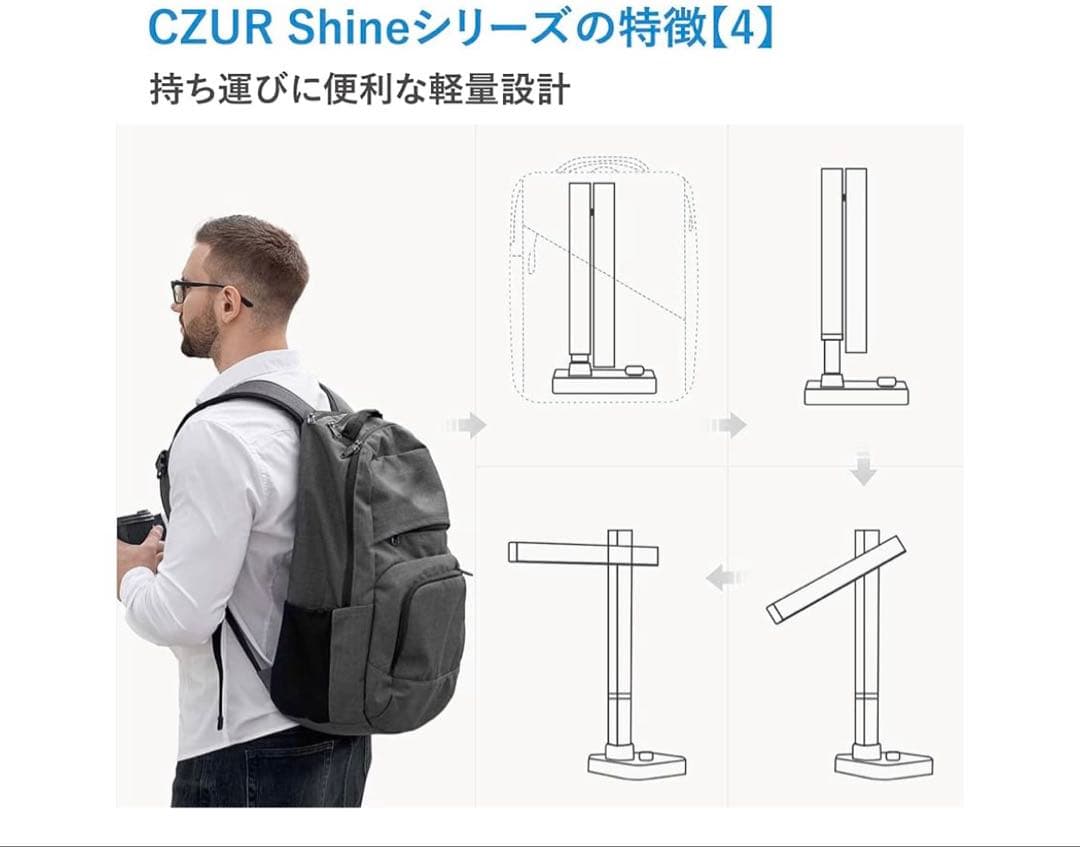 512591CZUR Shine UltraPro USBドキュメントスキャナー