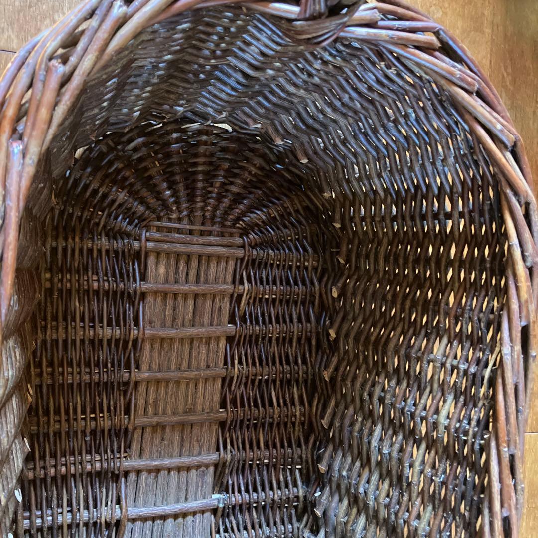 希少伝統工芸　コリ柳細工　手つき籠　大