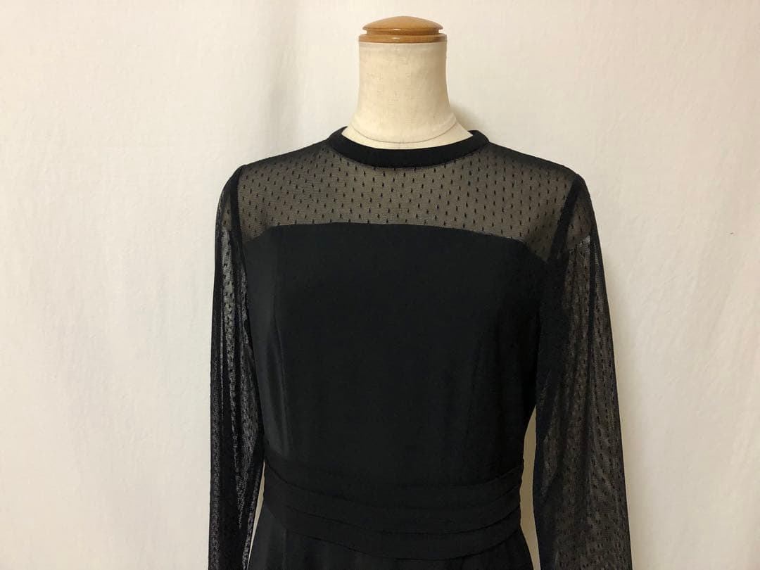 O409新品23区【APPLAUDIR】ダブルクロス ドレス38￥36300