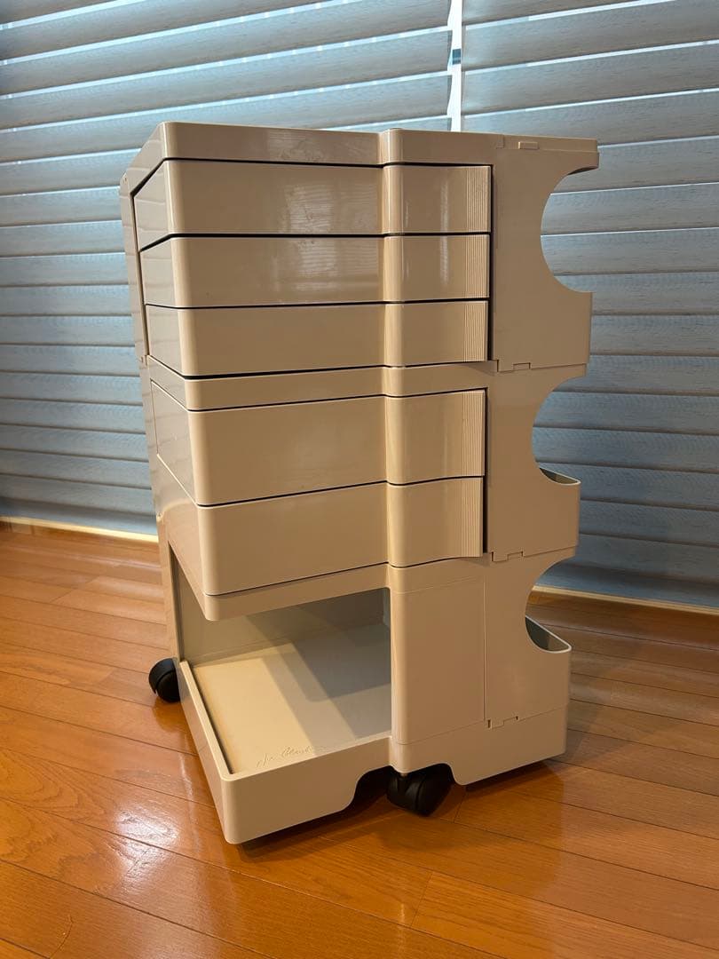 正規品 ボビーワゴン ビーライン 3段5トレイ ストーンホワイト ワゴン