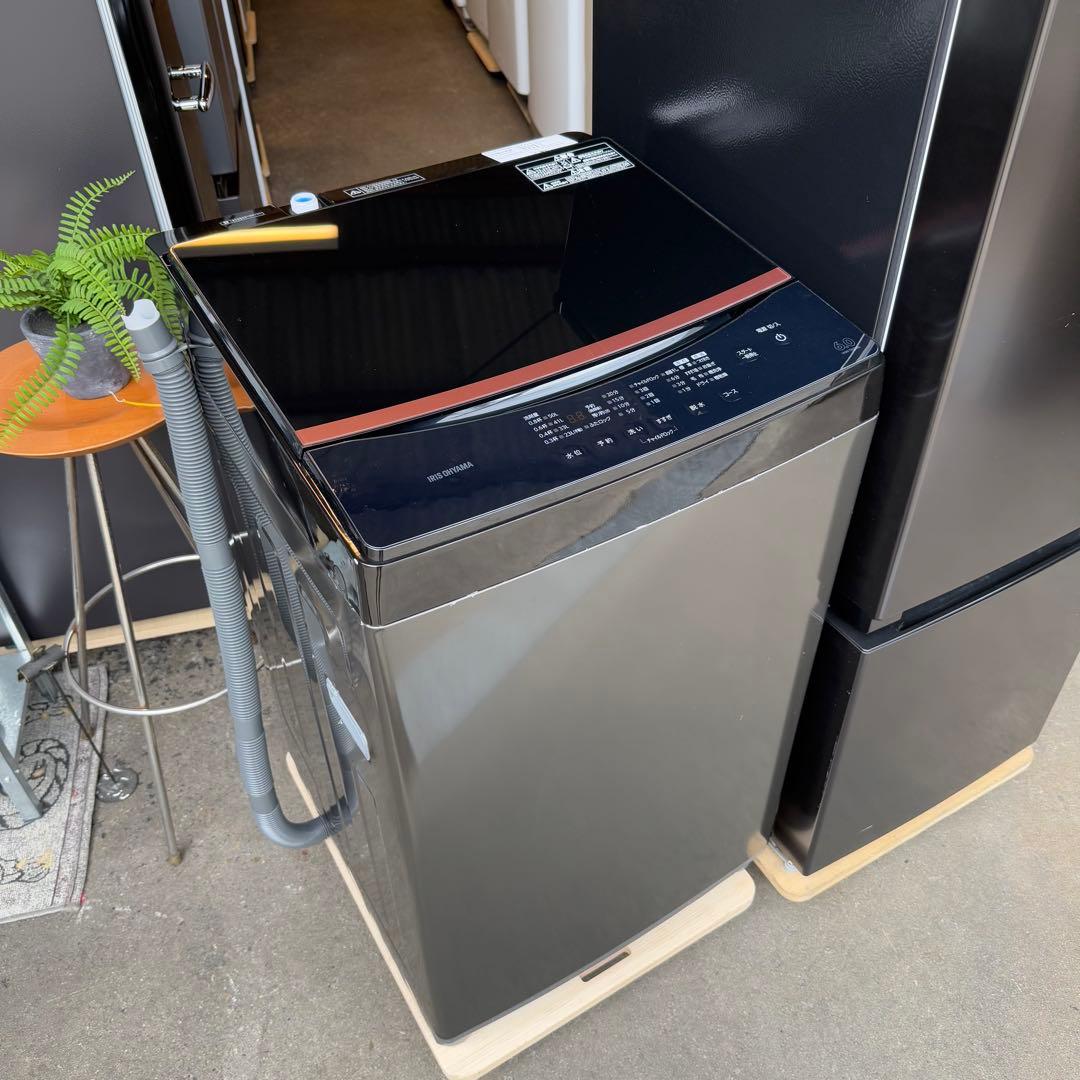 設置まで✨ 一人暮らし家電2点セット 男前ブラック⌚️ 2024年製◎