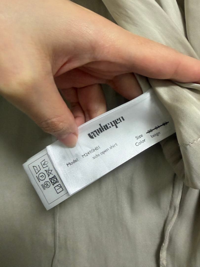 mukcyen SIDE OPEN SHIRT ブラウス、シャツ、上品