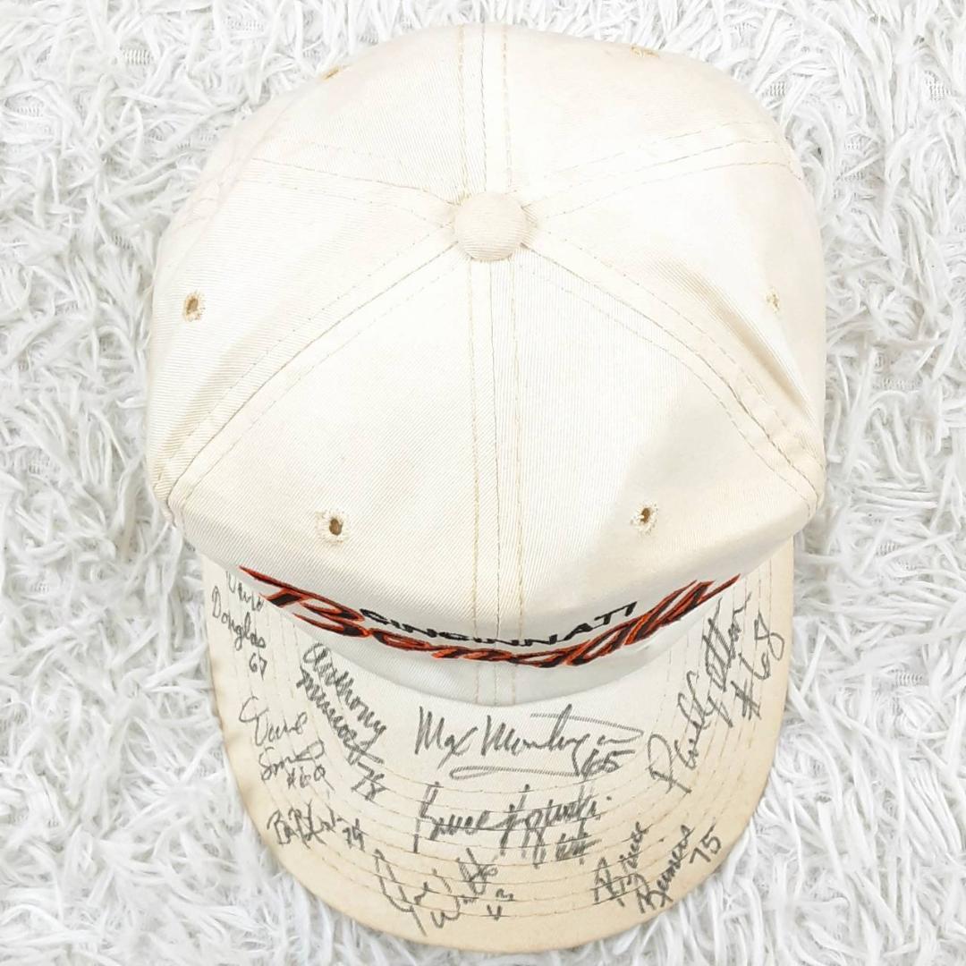 希少◎NFL シンシナティベンガルズ サイン入りキャップ ヴィンテージ 観賞用