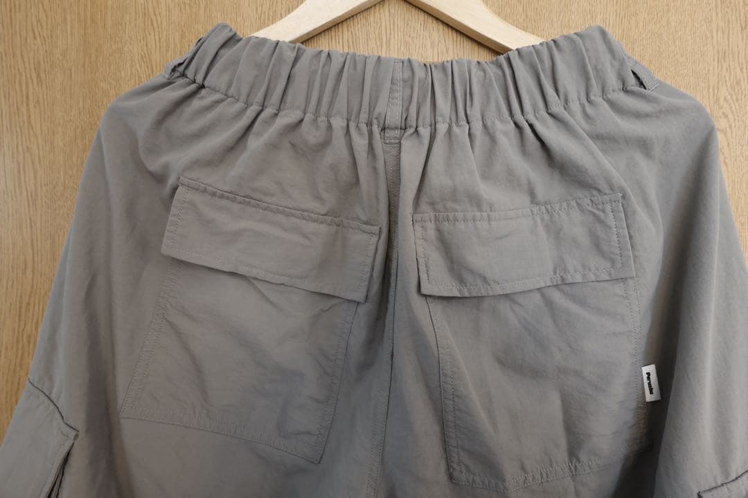 Perushu ナイロンジャケット セットアップ ライトグレー Lサイズ