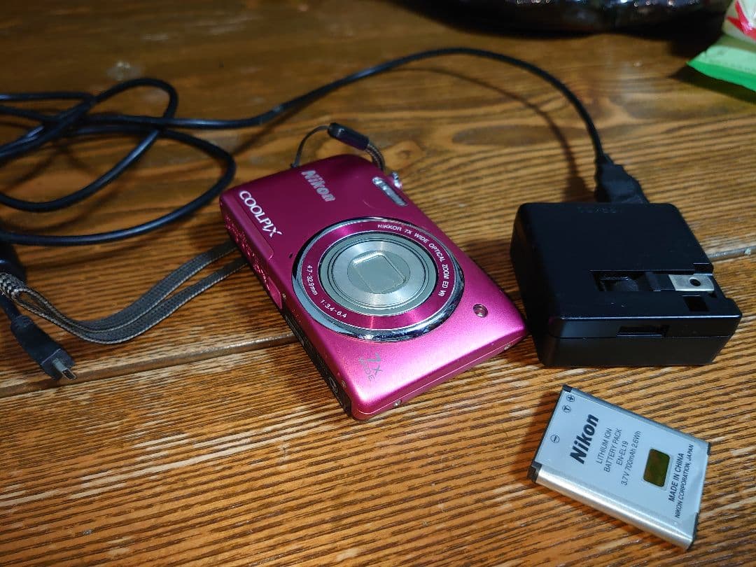 Nikon COOLPIX デジタルカメラ ピンク S3500 動作品