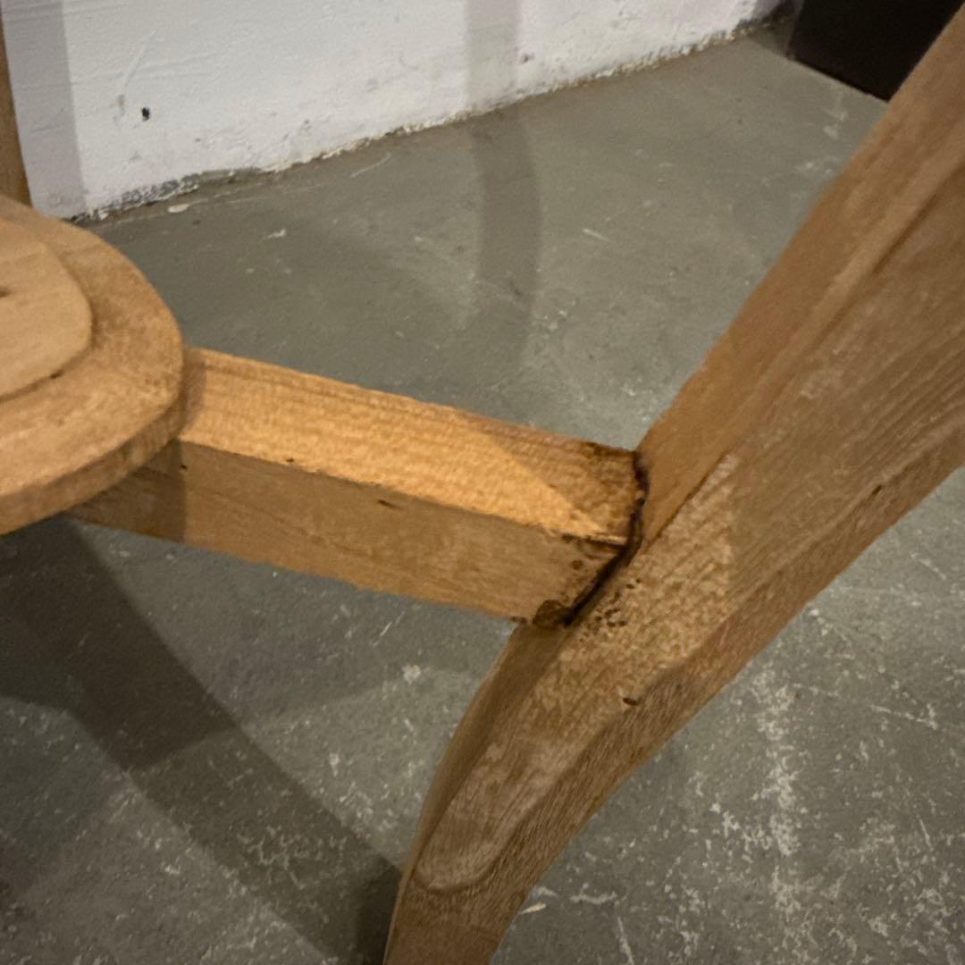 ヴィンテージ　木製サイドテーブル　剥離