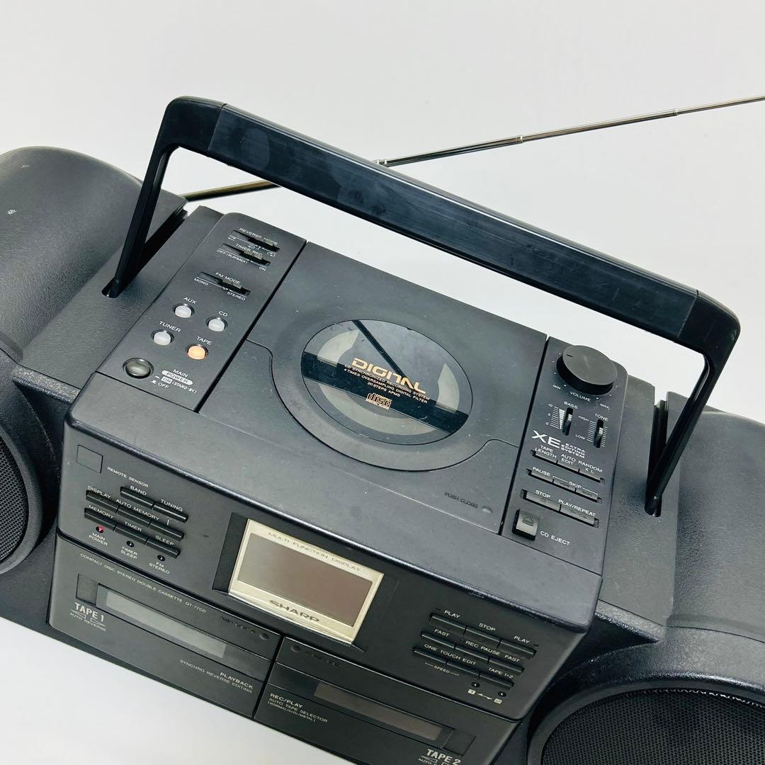 【再生ok】SHARP QT-77CD コンパクトディスク ダブルカセット