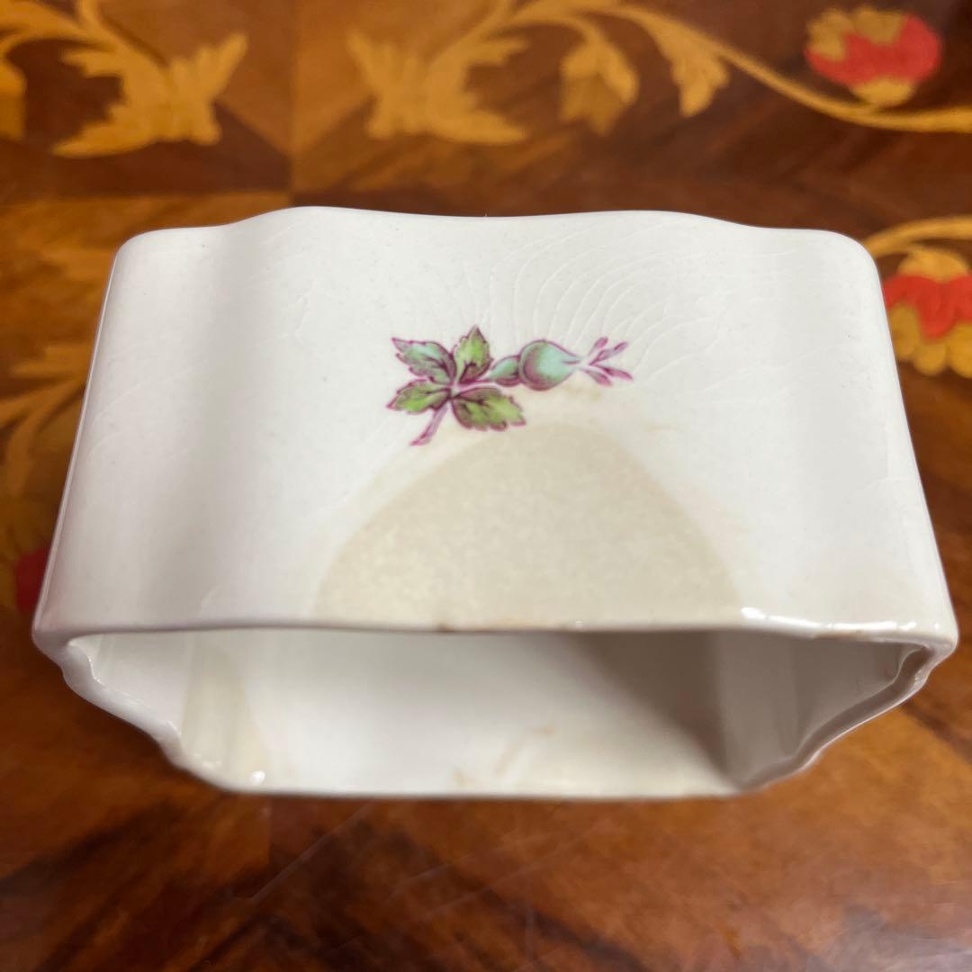 【アンティーク】スポード ビリングスレイローズ バターケース レア 訳あり