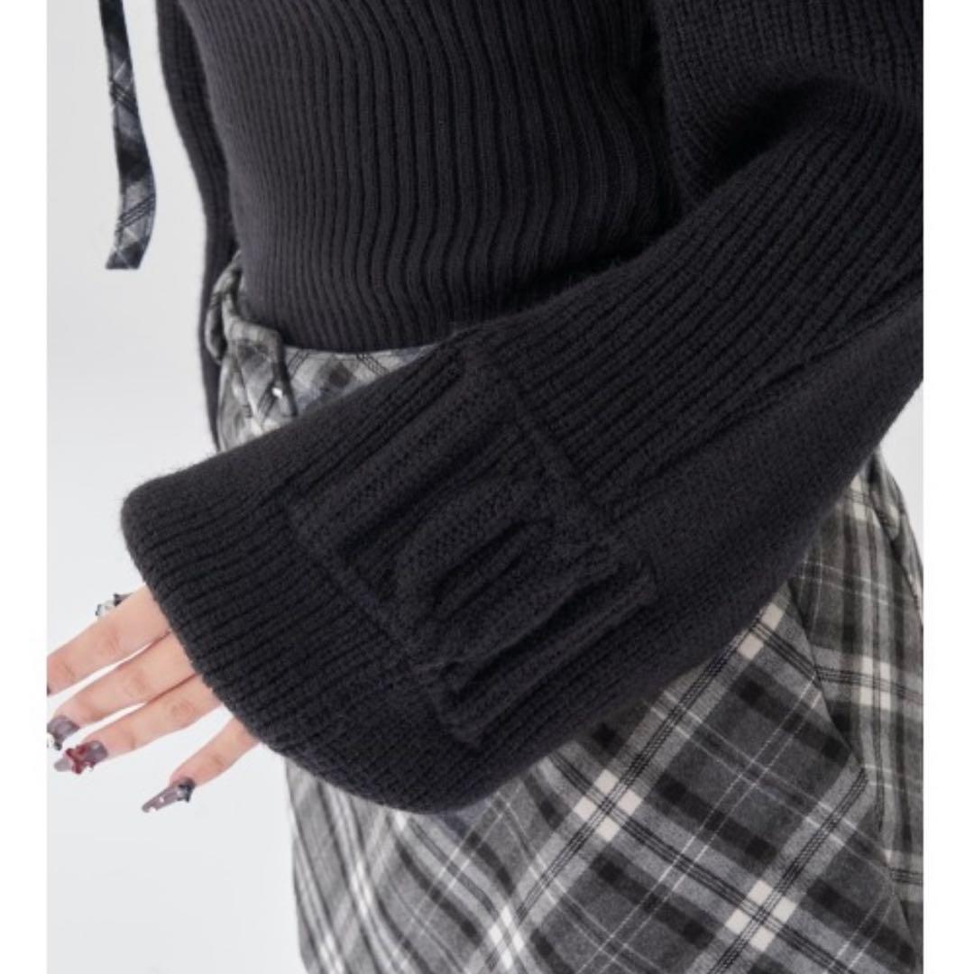 Darich ドッキングミドルウエストミニワンピ　ブラック　タグ付き