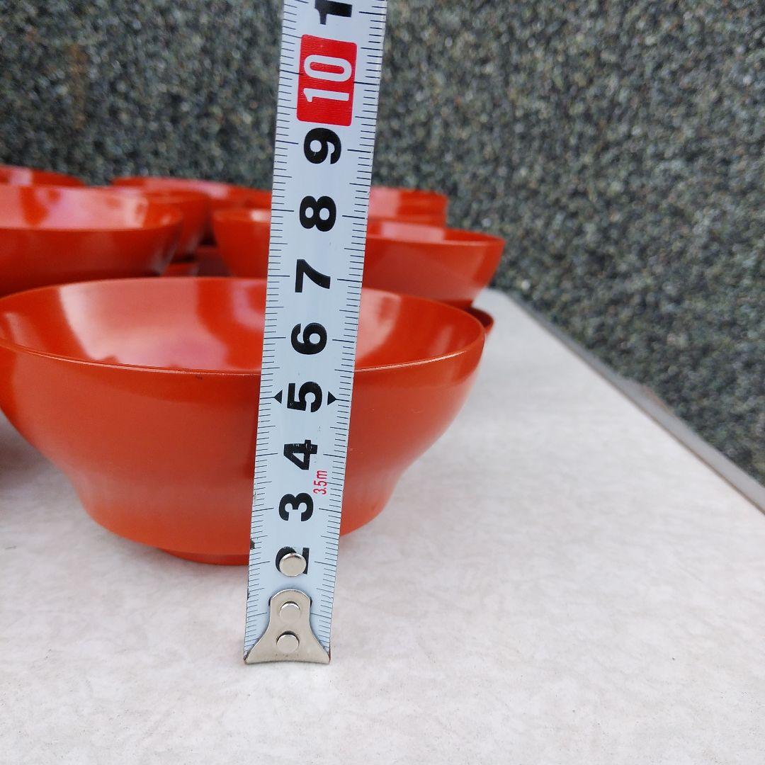 紀州塗　朱　喜び　漆塗り　吸物椀　10個セット　蓋付　ヒビ、ハゲあり