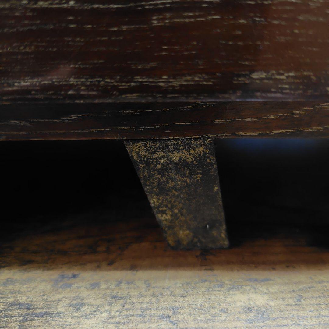 お値下げ！たのメル便【古道具】木製ガラスキャビネット 飾り棚 中型 昭和レトロ