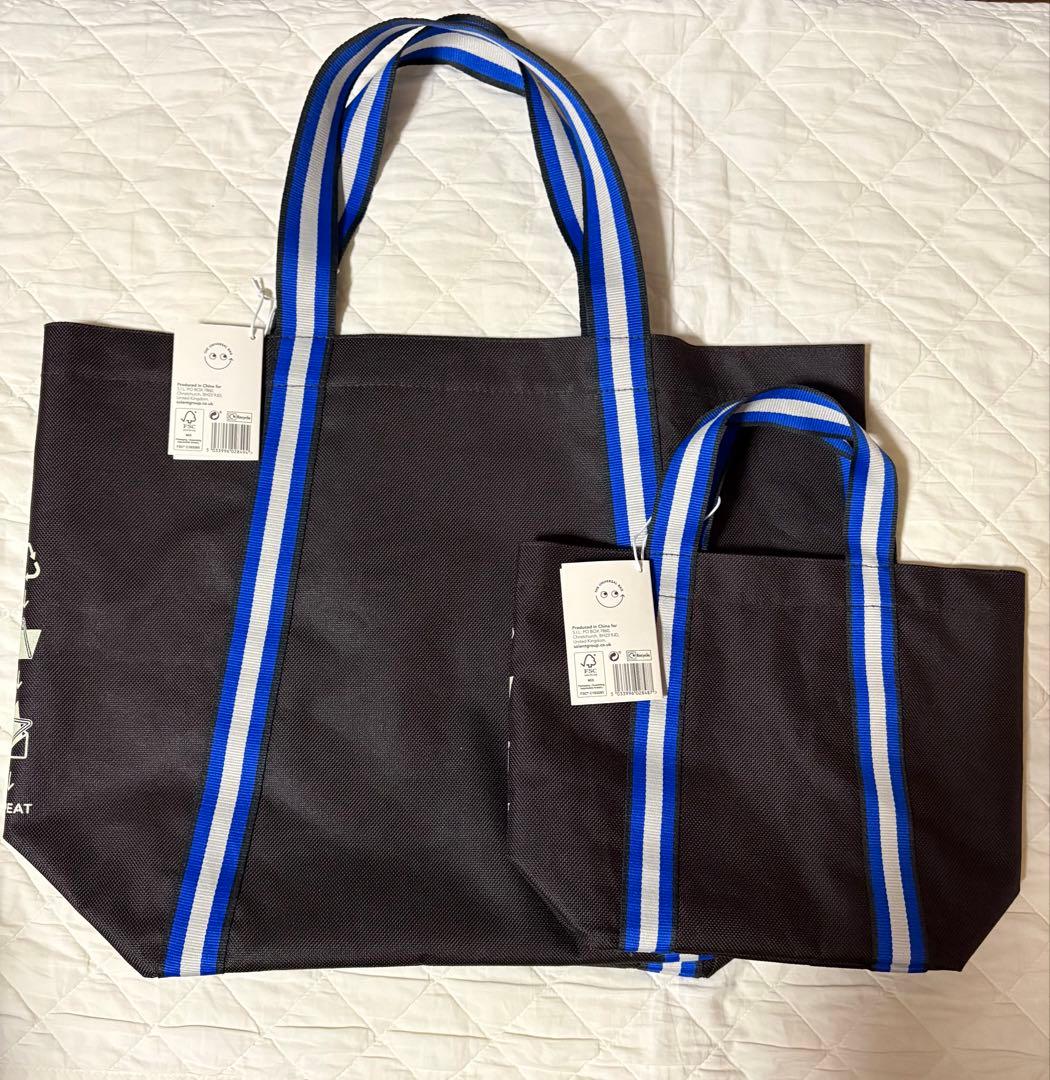 アニヤハインドマーチ ユニバーサルバッグ 大小2点セット ブラウン/ブルー