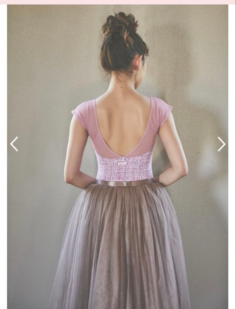 stina スティナ　レオタード　復刻版　ツイード　ピンク　M バレエ