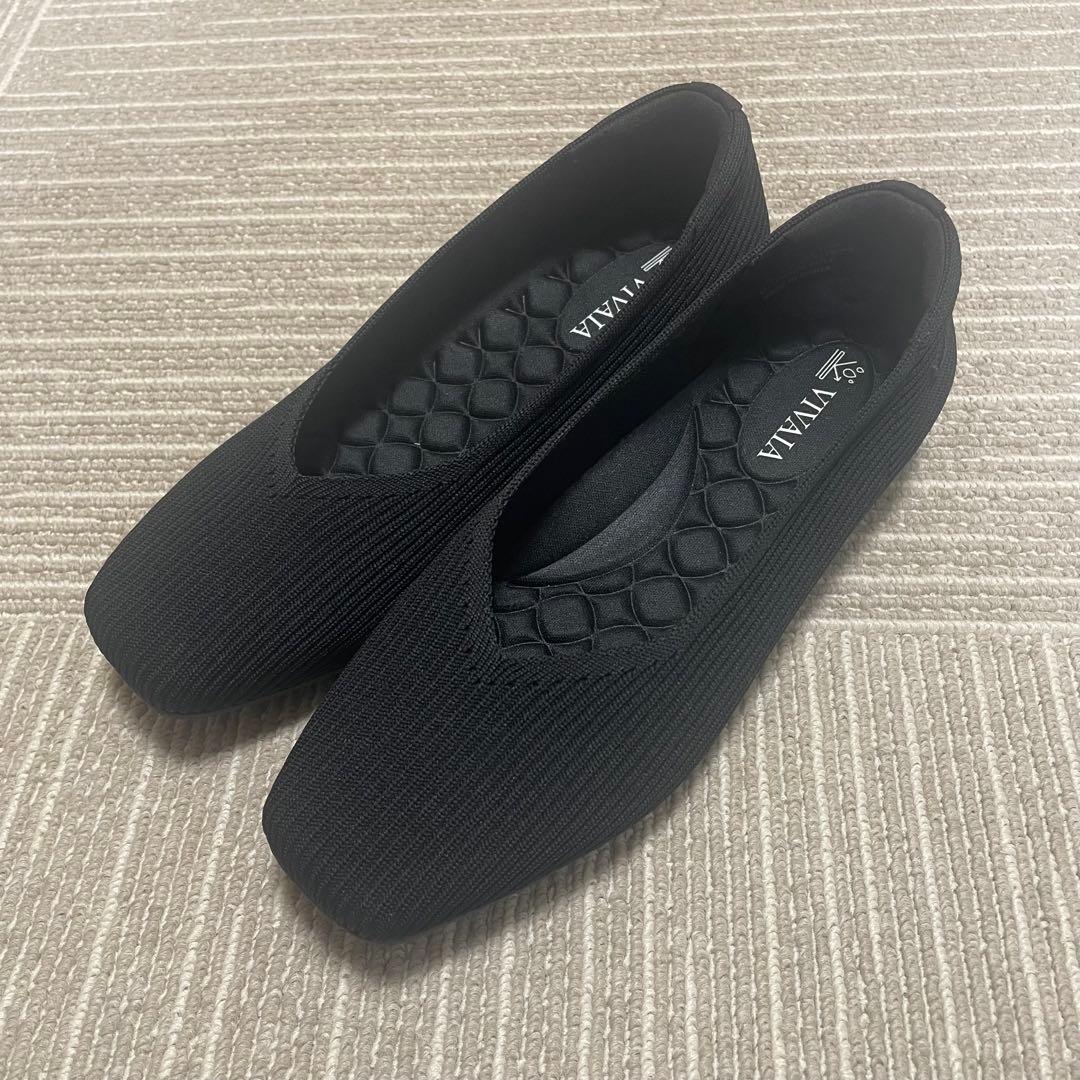 g*y様 VIVAIA スクエアトゥ エクストラワイド 超軽量 厚底 フラットシ