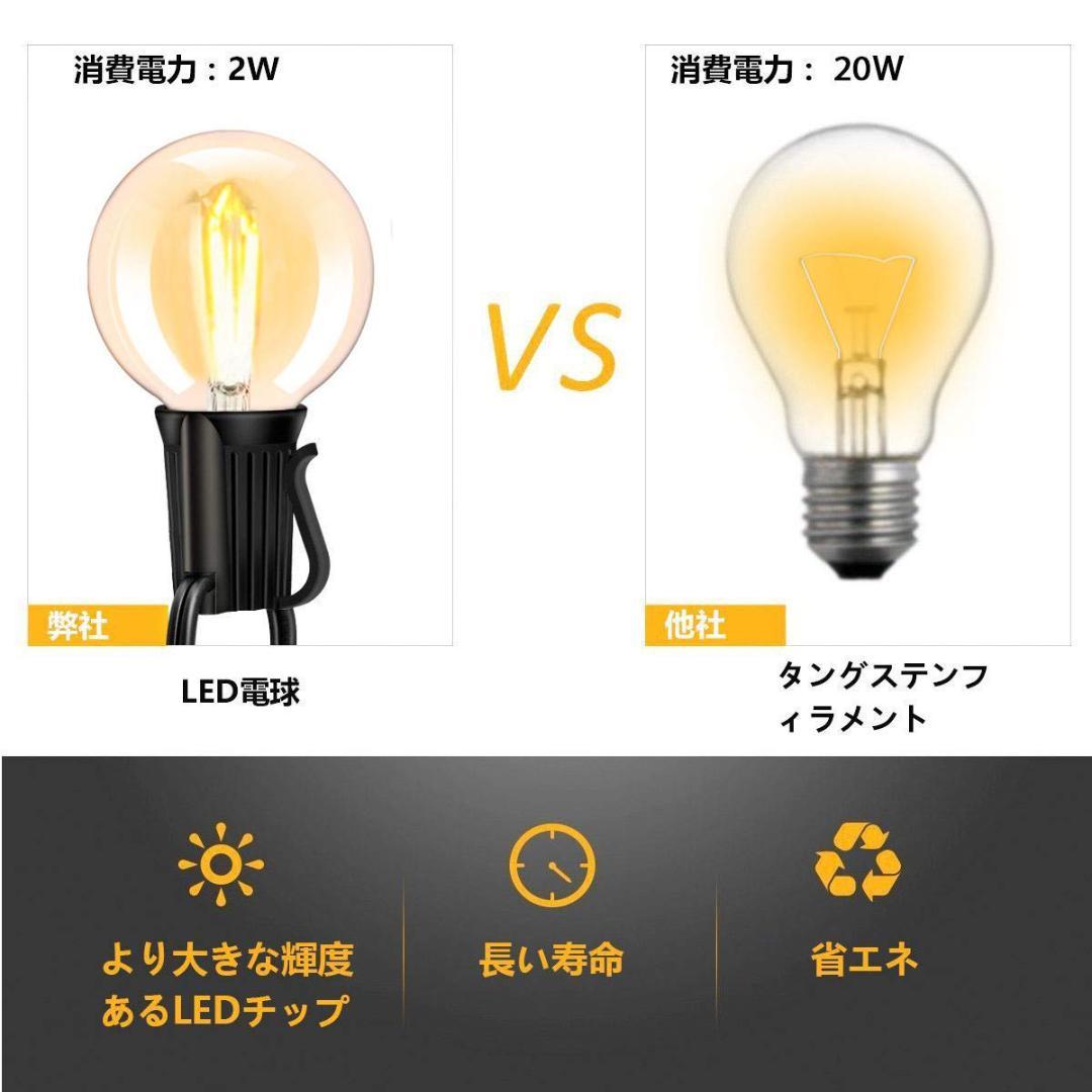 E12ソケット LED電球 イルミネーションライト ストリングライト 防雨型