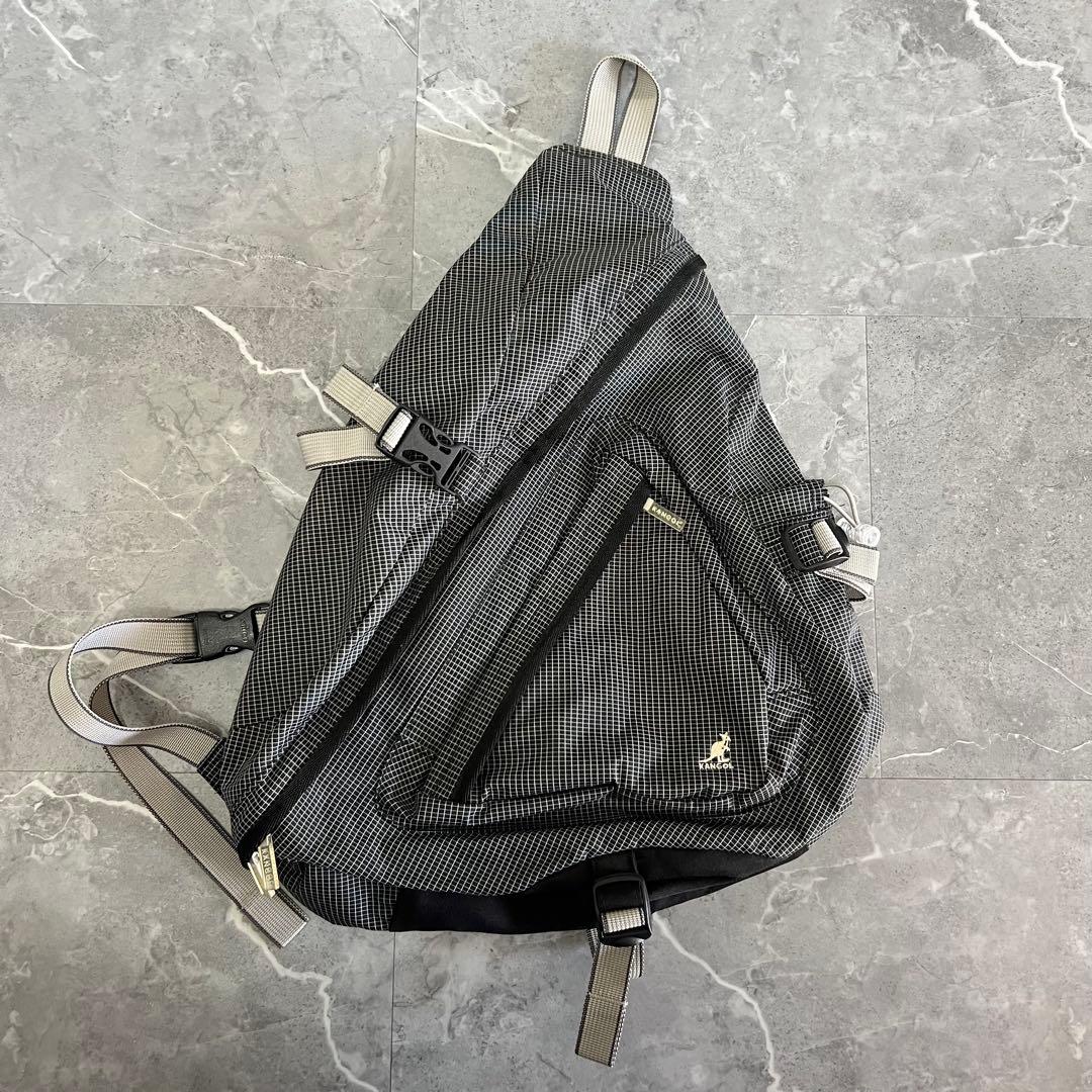 美品　kangol sling bag y2k スリングバッグ 格子柄 テック系