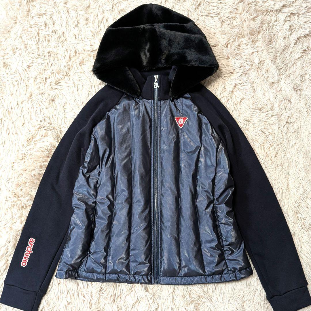 【極美品】アルチビオ 2way ダウンジャケット ファーフード 40