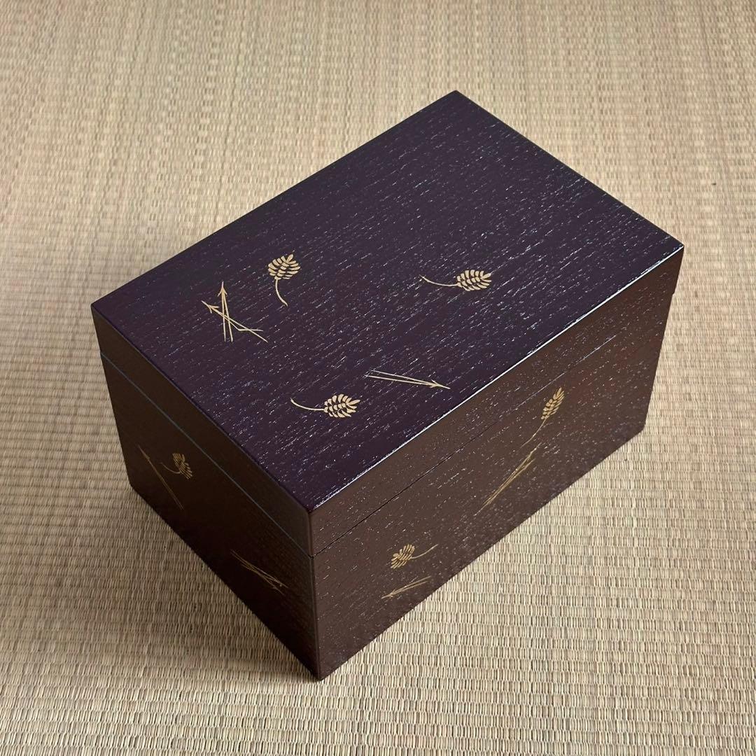 美品【桐溜 利休箱 仁清写3点セット付】佐々木麗峰 田中香泉 利休形茶箱 茶道具