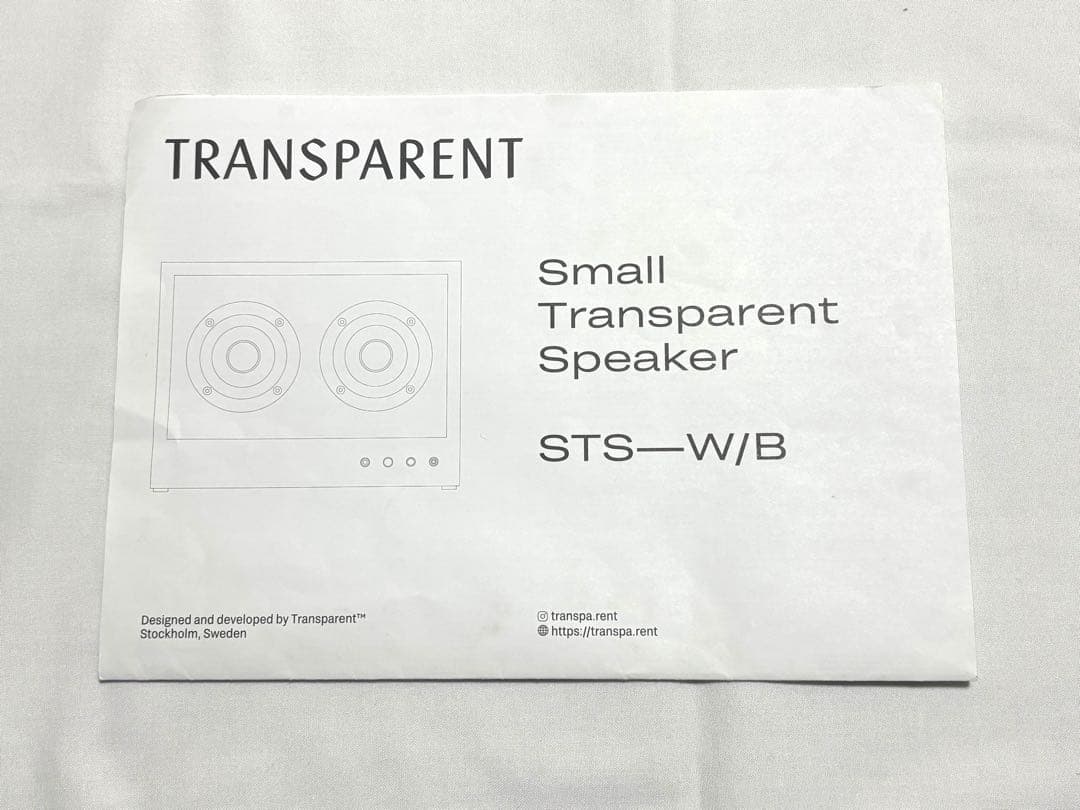 【美品】SMALL TRANSPARENTトランスペアレント スピーカー