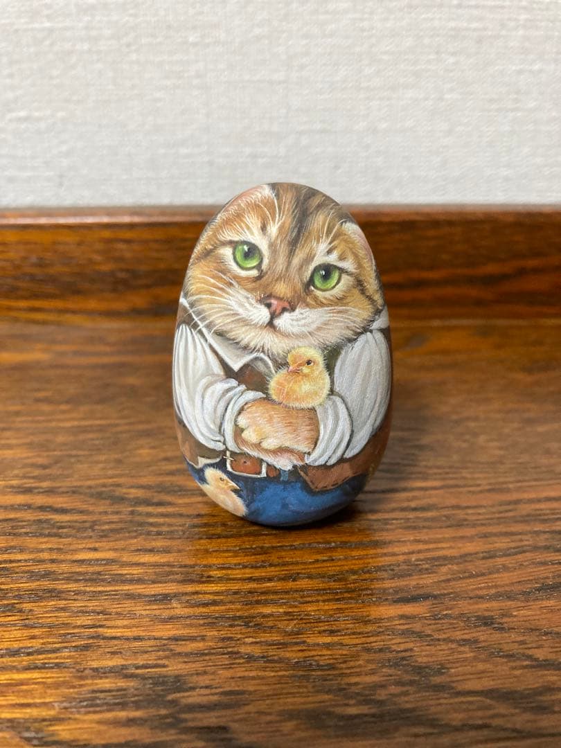 ロシア雑貨☆イースターエッグ Cat猫オーナメント 『ヒヨコ』マトリョーシカ